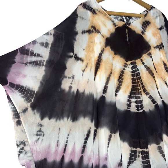 Young Fabulous & Broke Boho Tie-Dye Kaftan in Eggplant Morocco Wash Small/medium - Picture 6 of 14